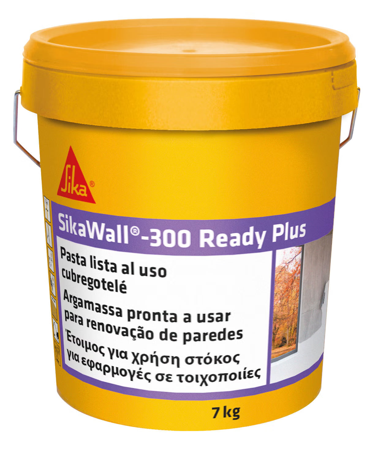 Sika SikaWall-300 Ready Plus pasta lista al uso para alisar paredes en cubo